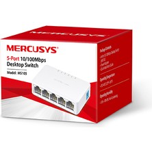 Mercusys MS105 5PORT 10/100 YÖNETİLEMEZ SWITCH 