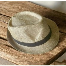 Fedora Hasır Şapka Bej