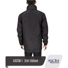 Ascim 3-In-1 Kaban | Siyah - Haki