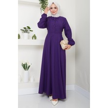 Kuşaklı Mevlana Elbise Mor HM2105