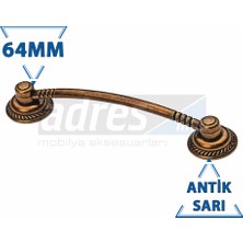 Adresline U Pabucu Kulp 4'lü 64mm Antik Sarı