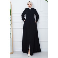 Parçalı Mevlana Ferace Siyah HM2362