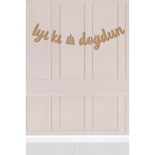 Kraft Iyi Ki Doğdun Banner Kaligrafi Doğum Günü Duvar Süsü