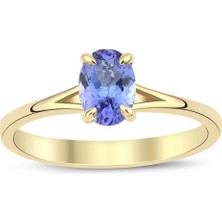 Tanzanite Oval Tektaş Yüzük