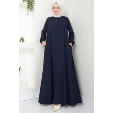 Büyük Beden Mevlana Ferace Lacivert HM02153