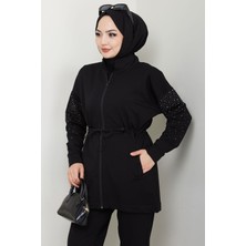 Kolu Taşlı Beli Bağcıklı Takım Siyah HM2718