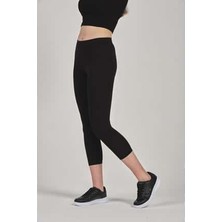 Kadın Modal Klasi̇k Kapri̇ Boy Ince Likralı Tayt