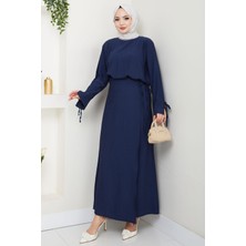 Bağcık Detaylı Etekli Takım Lacivert HM2724