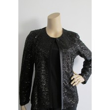 Büyük Beden 3944 Siyah Ceket+Bluz Takım