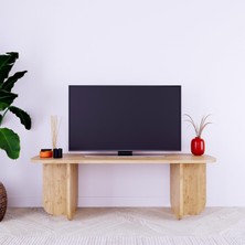 B0030 Beca Tv Ünitesi 100 cm Meşe Tv Sehpası, Televizyon Ünitesi Minimalist Modern 45 Inç Tv Ünitesi
