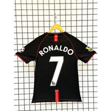 M.united Ronaldo 2008 Deplasman Siyah- Kısa Kol Forması- 10JG
