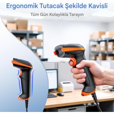 Tera 1d 2d Qr Barkod Tarayıcı Kablolu,toz Geçirmez, Darbeye Dayanıklı, Su Geçirmez D5100Y