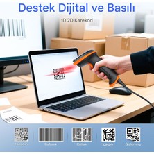 Tera 1d 2d Qr Barkod Tarayıcı Kablolu,toz Geçirmez, Darbeye Dayanıklı, Su Geçirmez D5100Y