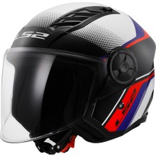 Ls2 Aırflow 2 Rush Beyaz-Mavi-Kırmızı Kask