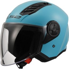 LS2 Turkuaz Aırflow 2 Kask Polikarbon Dış Kabuk ve UV Filtreli Vizör ile Gelişmiş Konfor