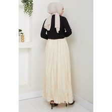 Kraşlı Etek Bej HM2706