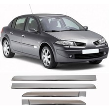 Brsplast Renault Megane 2 Uyumlu 2002-2010 Krom Yan Kapı Çıtası 4 Parça Paslanmaz Çelik