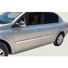Brsplast Renault Megane 2 Uyumlu 2002-2010 Krom Yan Kapı Çıtası 4 Parça Paslanmaz Çelik
