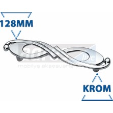 Adresline Asma Kulp 4'lü 128mm Krom