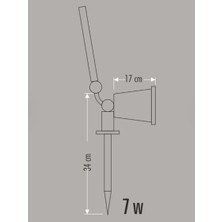 Cata CT-7310 7W Ledli Solar Kazıklı Bahçe/çim Armatürü - Amber