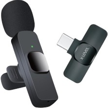 Type C USB -C iPhone Android Uyumlu Youtuber Influencer Kablosuz Wireless Bluetooth Yaka Mikrofonu