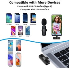 Type C USB -C iPhone Android Uyumlu Youtuber Influencer Kablosuz Wireless Bluetooth Yaka Mikrofonu