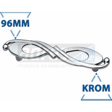 Adresline Asma Kulp 4'lü 96mm Krom