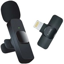 Lightning Aparatlı iPhone Uyumlu Youtuber Influencer Kablosuz Wireless Bluetooth Yaka Mikrofonu