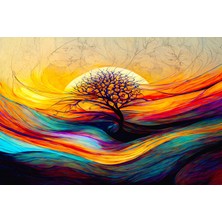 Aden Dekoratif Çok Renkli Sanat Kanvas Tablo