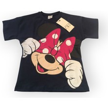 Minnie Mouse Baskılı Kız Çocuk Alt Üst Tişort ve Şort Takımı - 2'li Yazlık Set