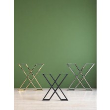 Miralay Metal x Masa Ayağı 2'li Takım Gümüş