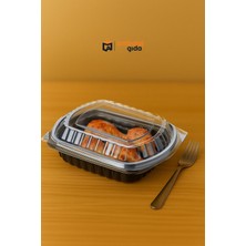 Tek Göz Mikrodalga Tepsi (Kapaksız) - 25 Adet Gıda Ambalaj Yemek Fast Food Restorant Cafe Makarna