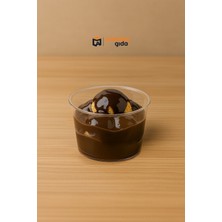 Plastik Bodega Plastik Tatlı Kabı 250 cc -20 Adet Tatlı Magnolia Profiterol Tiramisu Trileçe