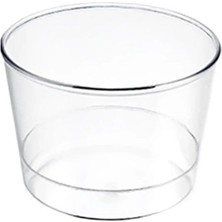 Plastik Bodega Plastik Tatlı Kabı 250 cc -20 Adet Tatlı Magnolia Profiterol Tiramisu Trileçe