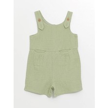 Lcw Kids Yeşil Kare Yaka Basic Kız Bebek Salopet