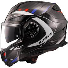 Ls2 Advant x Karbon Future Beyaz-Mavi-Kırmızı Kask