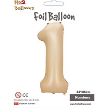 1 Rakam Karamel Folyo Balon 34"