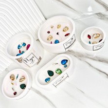 4 Lü Kristal Taşlı Özel Tasarım %100 Doğal Soya Wax Mum