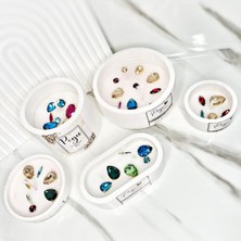 4 Lü Kristal Taşlı Özel Tasarım %100 Doğal Soya Wax Mum