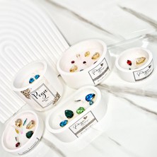 4 Lü Kristal Taşlı Özel Tasarım %100 Doğal Soya Wax Mum