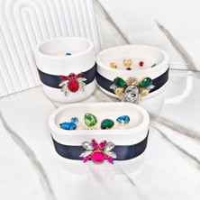 3 Lü Mumluk Arı Figürlü Kristal Taşlı Özel Tasarım %100 Doğal Soya Wax Mum
