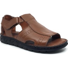 Taşpınar 301 %100 Hakiki Deri Ortopedik Erkek Yazlık Günlük Rahat Terlik Sandalet 40-45