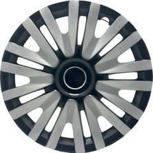 Toyota Yaris Avensis Aygo 14" Inç Uyumlu 4 Adet 1 Takım Gri Siyah Jant Kapağı