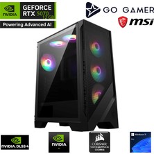 Go Gamer GA1063 Amd Ryzen 7 8700F / 32GB Ddr5 6000MHZ / 1tb Nvme SSD 5000-3600MB-SN Gen4 / Rtx 5070 12GB / 240MM Sıvı Soğutma / Windows 11 Pro Masaüstü Bilgisayar