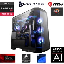 Go Gamer GA610P AMD Ryzen 5 9600X / 64GB DDR5 5200MHz / 1TB NVMe m.2 SSD / RX 9070 16GB / 240mm Sıvı Soğutma / AMD Gaming Paket