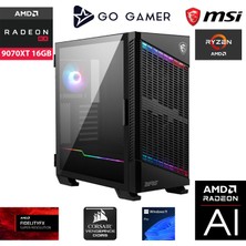 Go Gamer GA1334K AMD Ryzen 7 9800X3D / 256GB DDR5 5600Mhz / 2TB NVMe m.2 SSD / RX 9070XT 16GB / 360mm Sıvı Soğutma / AMD Gaming Paket