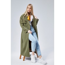 Bolivente Oversize Rüzgarlık Detaylı Trençkot