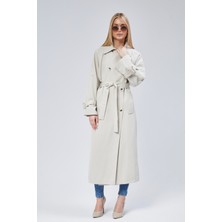 Bolivente Kadın Oversize Kuşaklı Trençkot