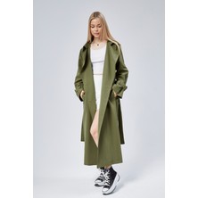 Bolivente Kadın Oversize Kuşaklı Trençkot