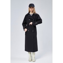 Bolivente Kadın Oversize Kuşaklı Trençkot